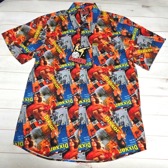 NWT DIXXON The Articles Short Sleeve Party Shirt Size Medium - Picture 1 of 7